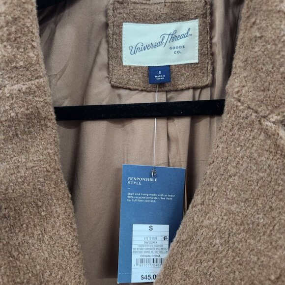 NWT Universal Thread Women’s Oversized Blazer Tan Casual Lightweight Jacket S - Picture 6 of 10